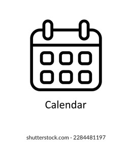 Calendar Vector   outline Icons. Simple stock illustration stock