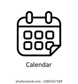 Calendar Vector   outline Icons. Simple stock illustration stock