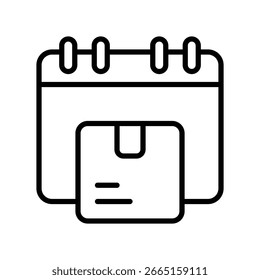 Calendar Vector for Shipping Schedule Management, Delivery date planner illustration, logistics and fulfillment timeline