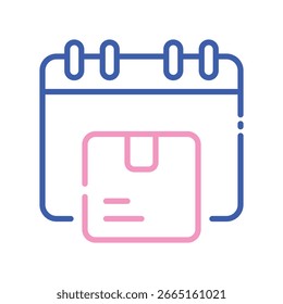 Calendar Vector for Shipping Schedule Management, Delivery date planner illustration, logistics and fulfillment timeline