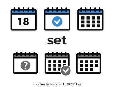 Calendar vector sign and Poker club, casino sign set. Beautiful woman logo