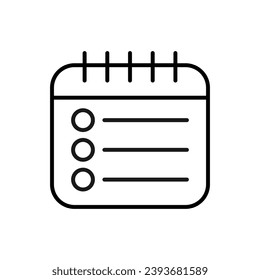 Calendar Vector Symbol for Adverts. Suitable for books, stores, shops. Editable stroke in minimalistic outline style. Symbol for design 