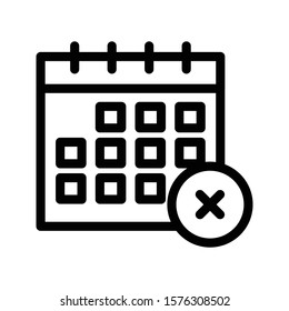 calendar vector thin line icon 