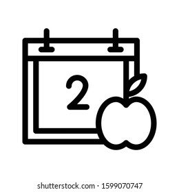 calendar vector thin line icon 