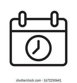 calendar vector thin line icon 