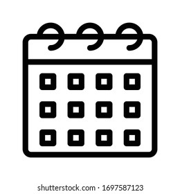 calendar vector thin line icon 