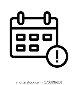 calendar vector thin line icon 