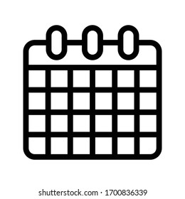 calendar vector thin line icon 