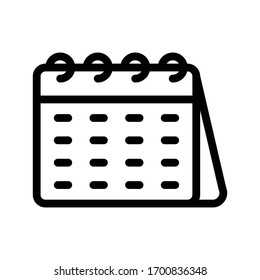 calendar vector thin line icon 