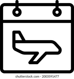 calendar vector thin line icon