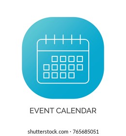 calendar vector thin line icon