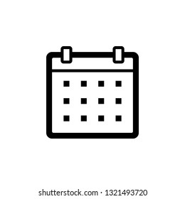 Calendar, vector. This icon use for admin panels, website, interfaces, mobile apps 