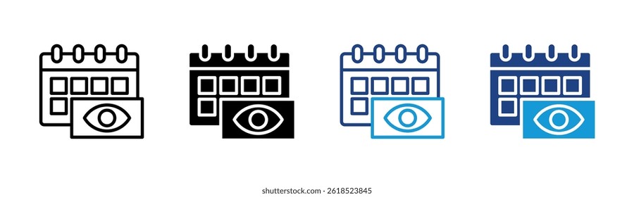 Calendar View Icon Element For Design