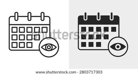 Calendar View Icon represents events displayed in a calendar layout.