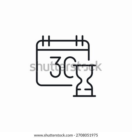calendar waiting icon sign vector