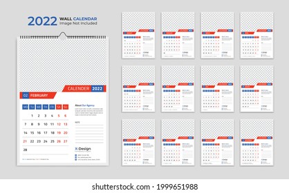 Calendar, wall calendar, new year, company, 2022, happy new year, month, template, design elements, wall, colorful, stationery, corporate, year, 2022 calendar, planner, monthly, schedule, desk calenda