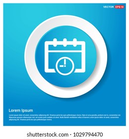 Calendar web icon Abstract Blue Web Sticker Button