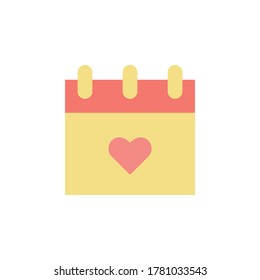 Calendar, wedding icon. Simple color vector elements of marriage icons for ui and ux, website or mobile application