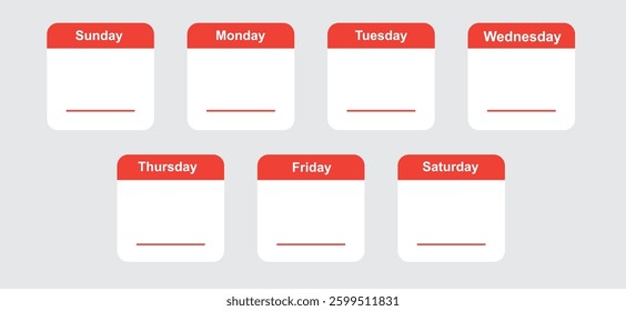 Calendar week day date icon, vector illustration