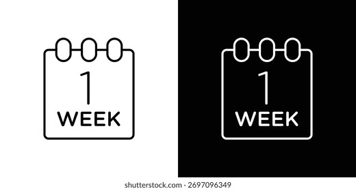 Calendar week icon design vector art Illustrations