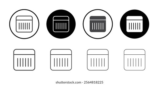 Calendar week icon Thin outline art symbol