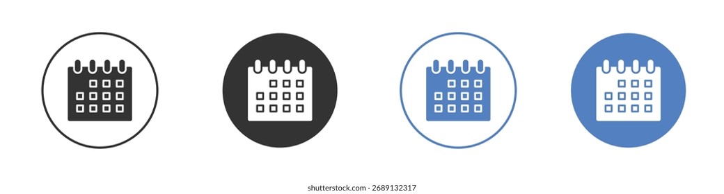 Calendar week icon vector. Logo Template illustration design