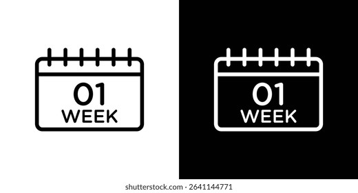 Calendar week icon vector simple element illustration editable