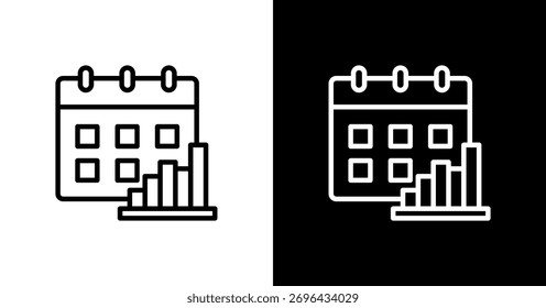 Calendar White Icon Set Design