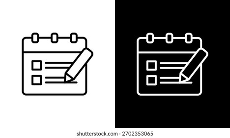 Calendar White Icon Set Design