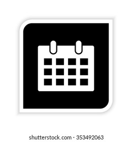 Calendar -  white vector icon