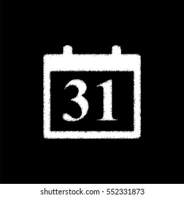 Calendar - white  vector icon