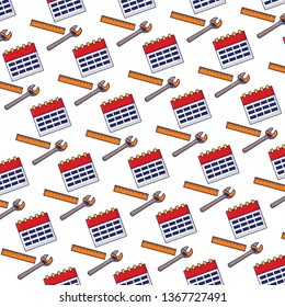 calendar wrench tools background