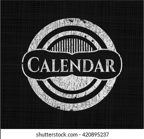 Calendar written on a blackboard
