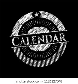 Calendar written on a chalkboard
