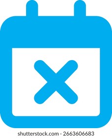 calendar xmark icon eps 10