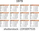 calendar of year 1979 in English language