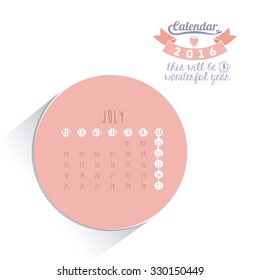 calendar year 2016 design, vector illustration eps10 graphic 