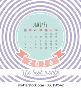 calendar year 2016 design, vector illustration eps10 graphic 