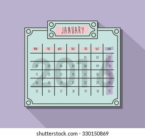 calendar year 2016 design, vector illustration eps10 graphic 