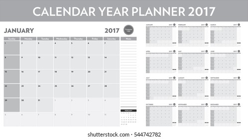 calendar year planner 2017