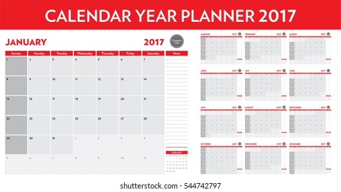 calendar year planner 2017