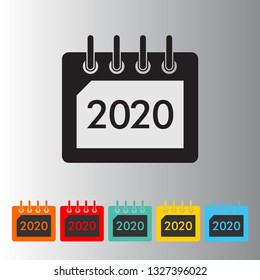 calendar year single icon vector illustration