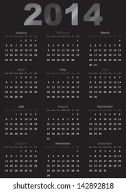 Calendar year template | dark design