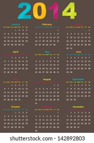 Calendar year template | funny design