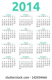 Calendar year template | white clear design