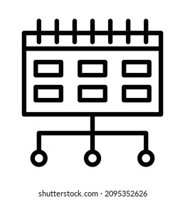 calendario, yearbook line aíslado icono vectorial se puede modificar y editar fácilmente

