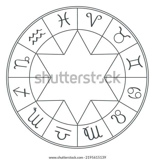 Calendar Zodiac Symbols Star Stock Vector (Royalty Free) 2195615139 ...