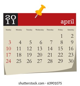 Calendar-april 2011