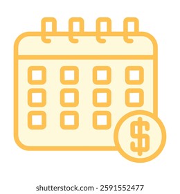 Calendarduotone line icon, vector, pixel perfect, illustrator file