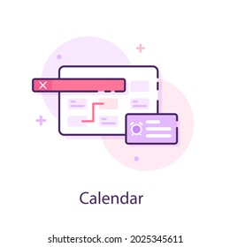 Calendar,Planning And Organization Of Tasks On Board,Action Plan Concept Illustration